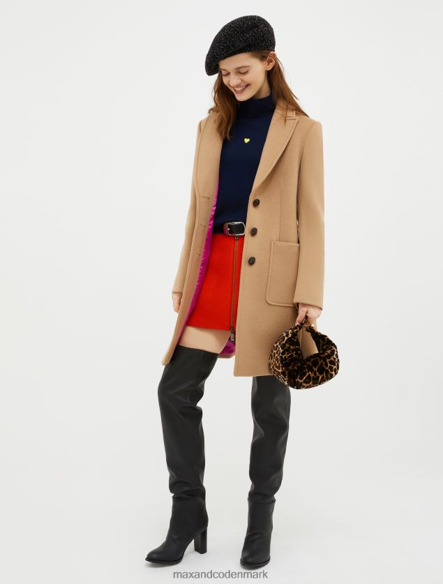 Kvinder dobbeltsidet uldblandingsfrakke MAX&Co. kamel B2Z2T6872 beklædning