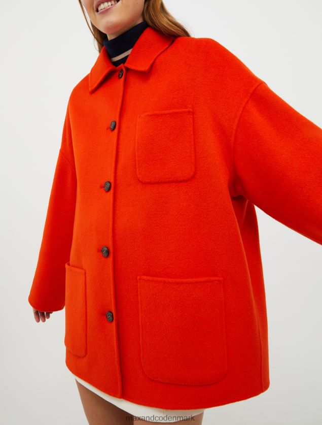 Kvinder dobbeltsidet uldblandingsfrakke MAX&Co. orange B2Z2T6868 beklædning
