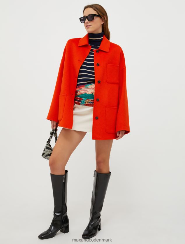Kvinder dobbeltsidet uldblandingsfrakke MAX&Co. orange B2Z2T6868 beklædning