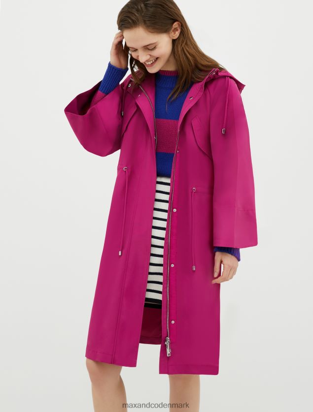Kvinder hættejakke i bomuldsblanding MAX&Co. fuchsia B2Z2T6806 beklædning