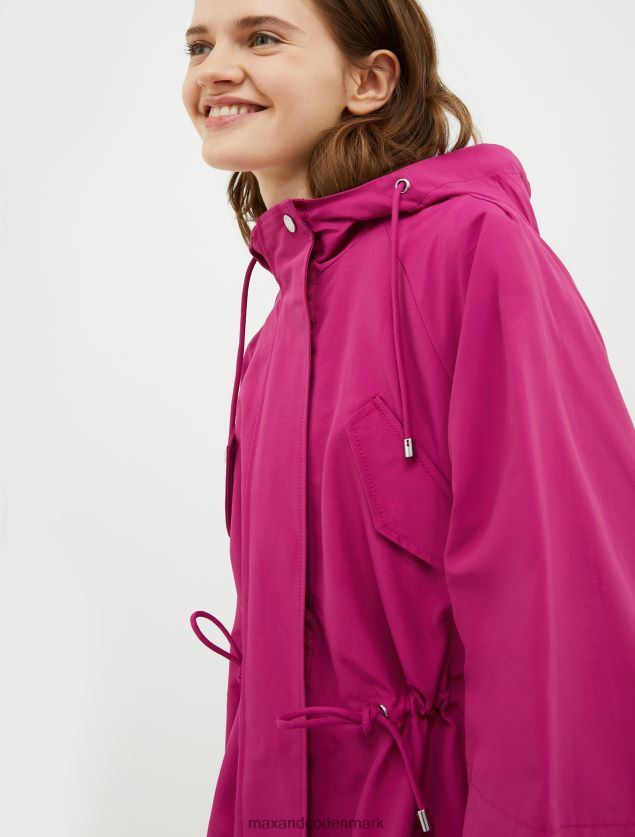Kvinder hættejakke i bomuldsblanding MAX&Co. fuchsia B2Z2T6806 beklædning