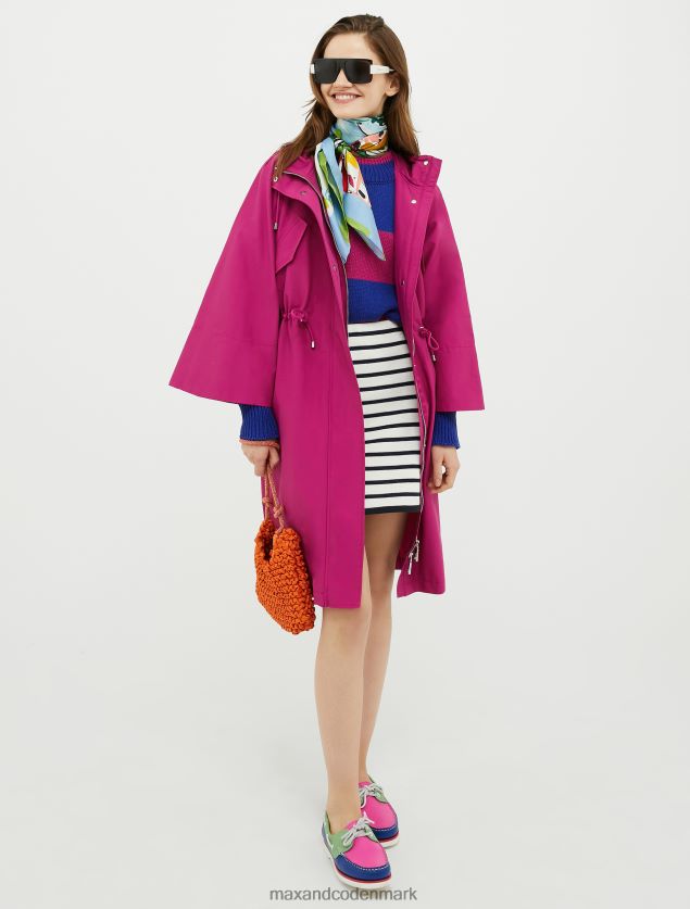 Kvinder hættejakke i bomuldsblanding MAX&Co. fuchsia B2Z2T6806 beklædning