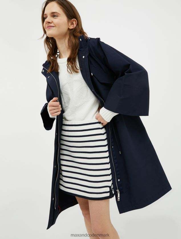 Kvinder hættejakke i bomuldsblanding MAX&Co. midnatsblå B2Z2T6808 beklædning