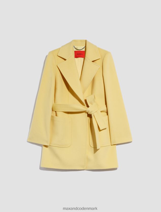 Kvinder kortløbet uldfrakke MAX&Co. Bleg gul B2Z2T6832 beklædning