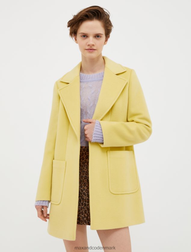Kvinder kortløbet uldfrakke MAX&Co. Bleg gul B2Z2T6832 beklædning