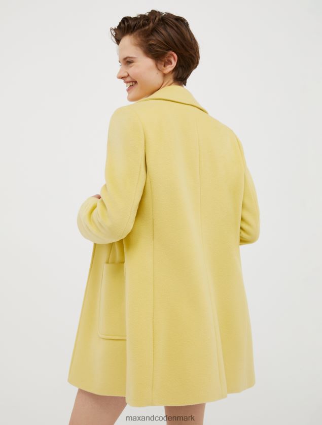 Kvinder kortløbet uldfrakke MAX&Co. Bleg gul B2Z2T6832 beklædning