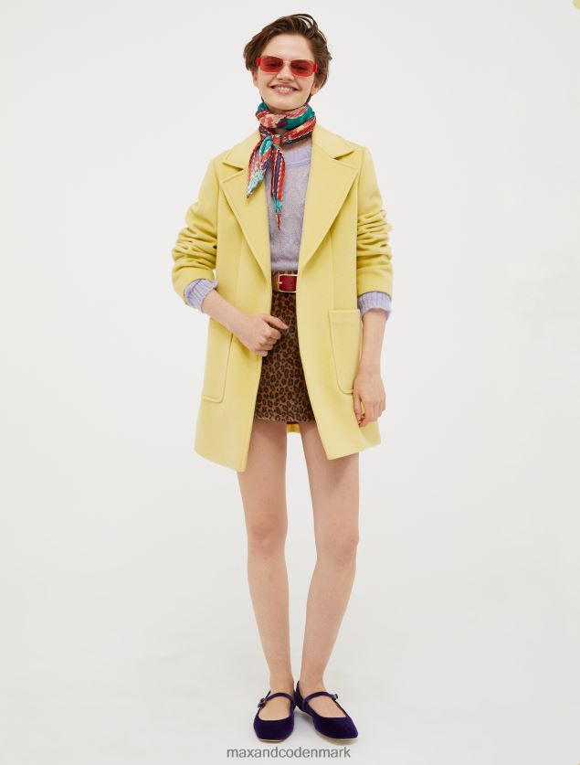 Kvinder kortløbet uldfrakke MAX&Co. Bleg gul B2Z2T6832 beklædning