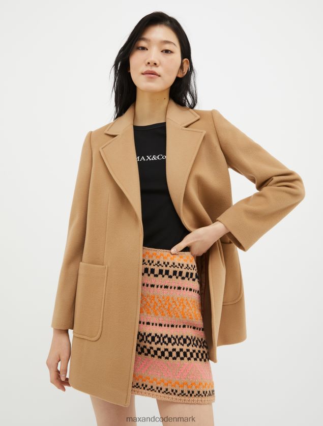 Kvinder kortløbet uldfrakke MAX&Co. kamel B2Z2T6845 beklædning