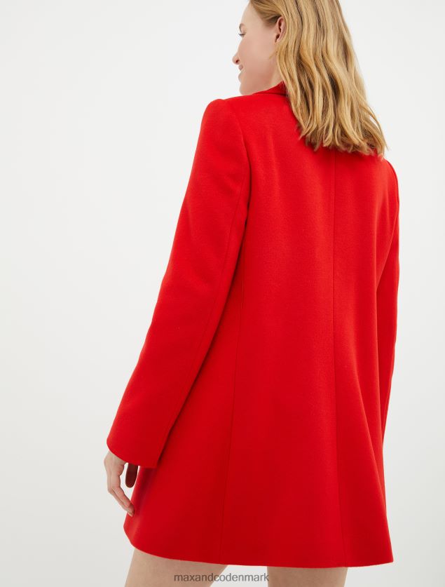 Kvinder kortløbet uldfrakke MAX&Co. rød B2Z2T6848 beklædning