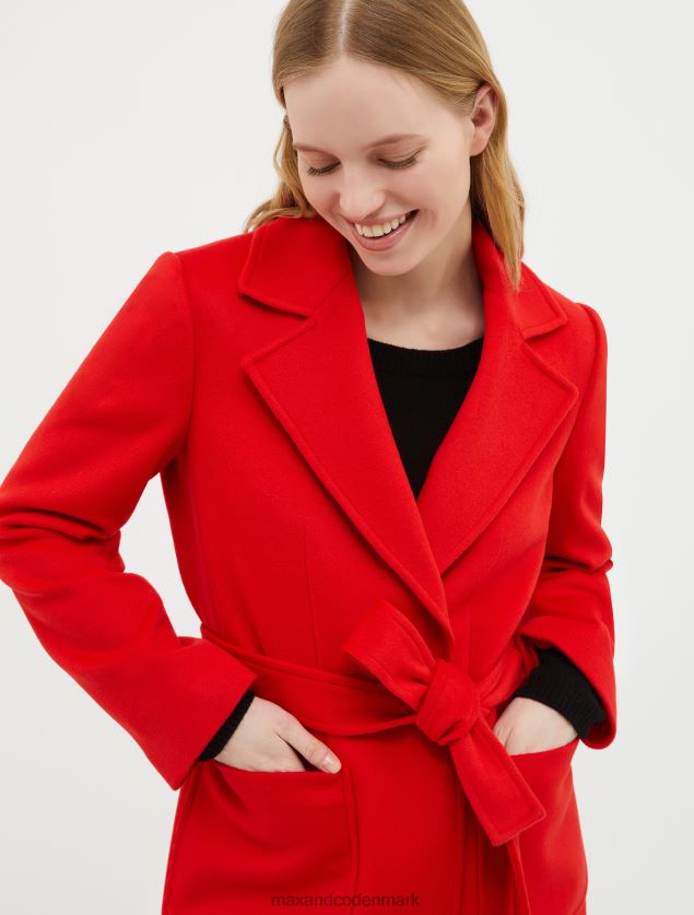 Kvinder kortløbet uldfrakke MAX&Co. rød B2Z2T6848 beklædning