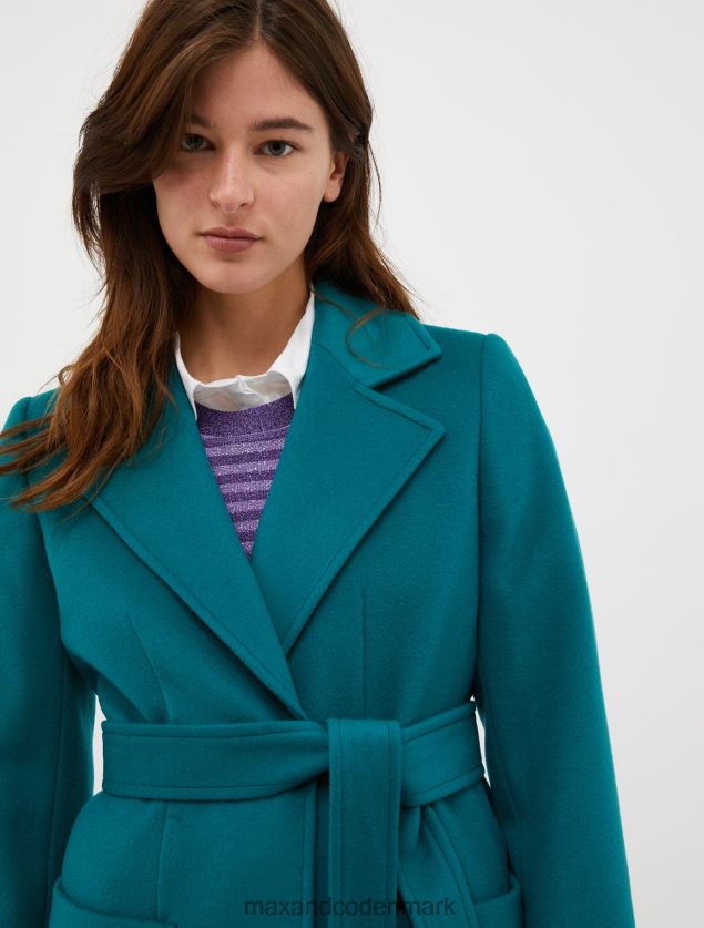 Kvinder løbsk uldfiltfrakke MAX&Co. Smaragd grøn B2Z2T6856 beklædning