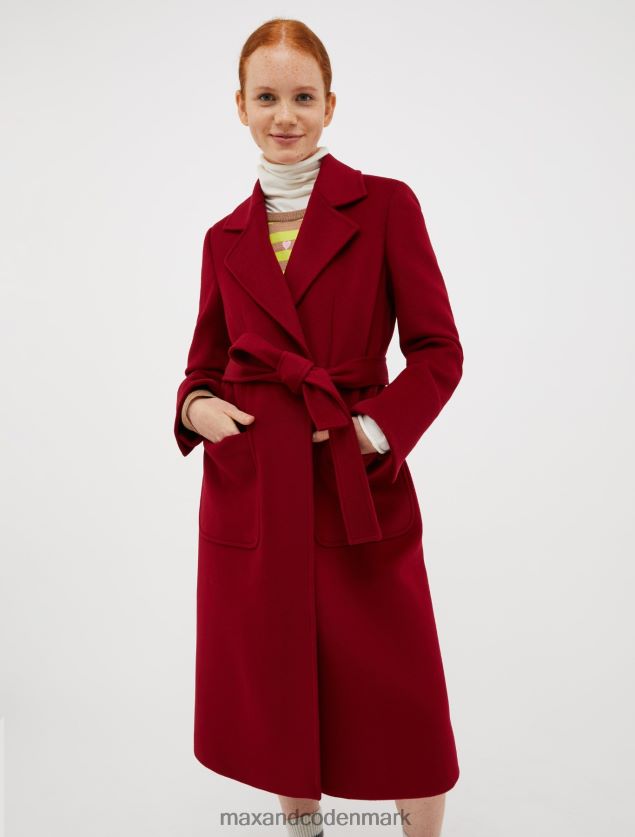 Kvinder løbsk uldfiltfrakke MAX&Co. bordeaux B2Z2T6854 beklædning