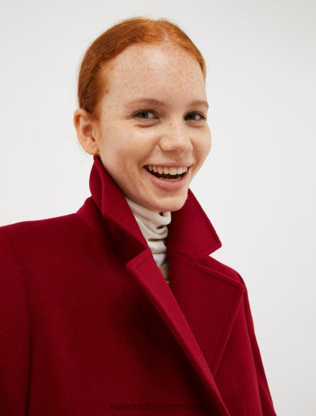 Kvinder løbsk uldfiltfrakke MAX&Co. bordeaux B2Z2T6854 beklædning