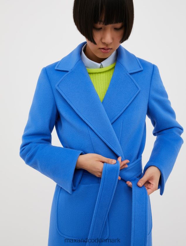 Kvinder løbsk uldfiltfrakke MAX&Co. luftvåben blå B2Z2T6855 beklædning