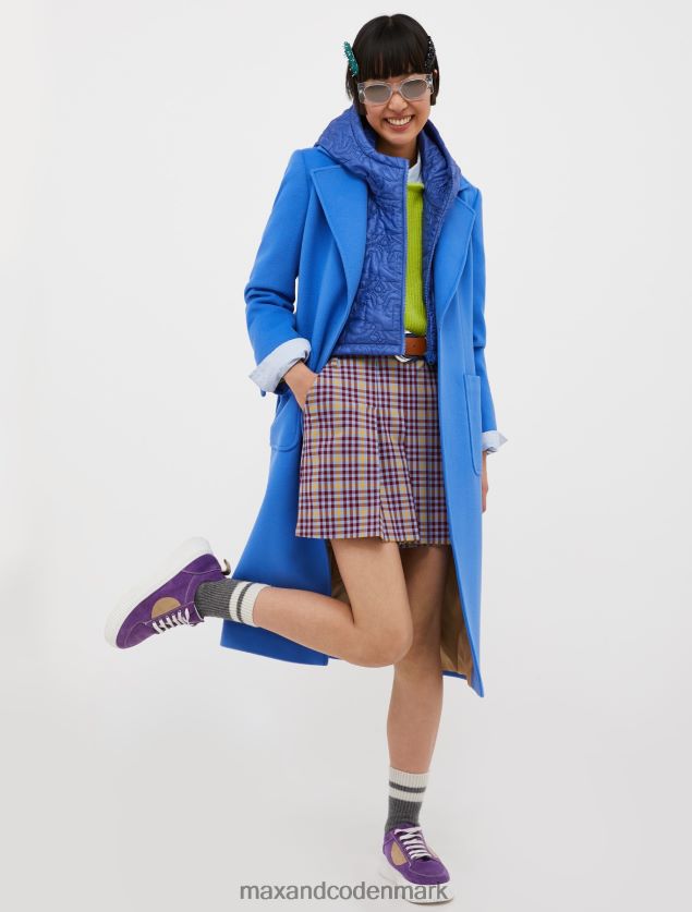 Kvinder løbsk uldfiltfrakke MAX&Co. luftvåben blå B2Z2T6855 beklædning