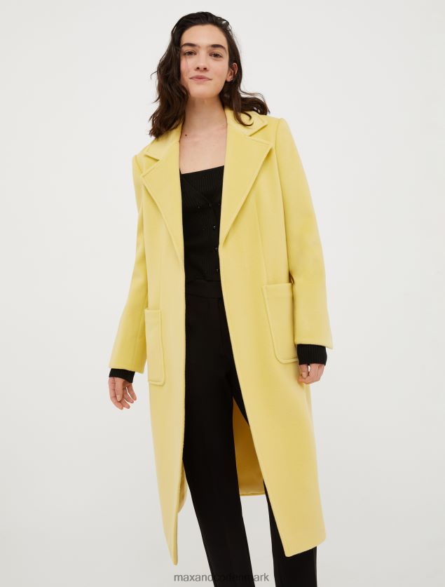 Kvinder løbsk uldfrakke MAX&Co. Bleg gul B2Z2T6860 beklædning