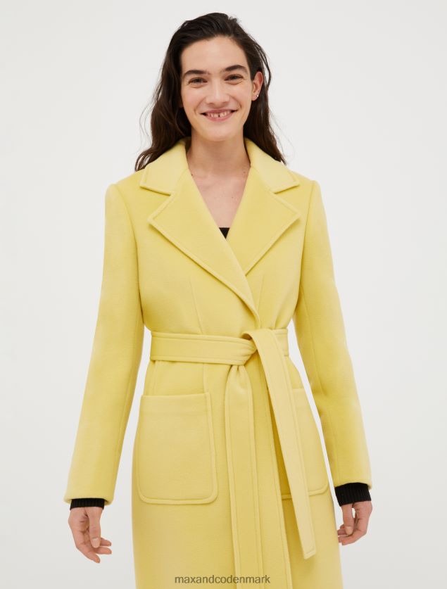 Kvinder løbsk uldfrakke MAX&Co. Bleg gul B2Z2T6860 beklædning