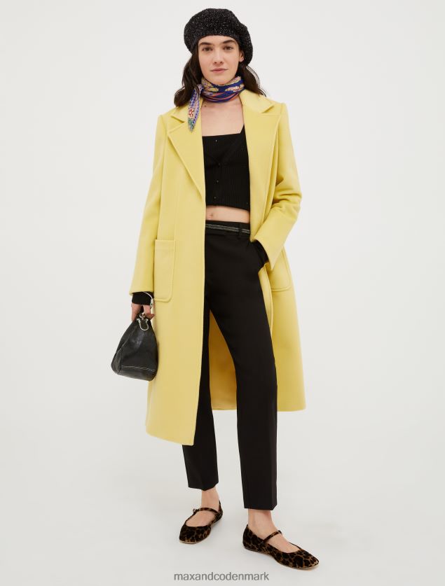 Kvinder løbsk uldfrakke MAX&Co. Bleg gul B2Z2T6860 beklædning