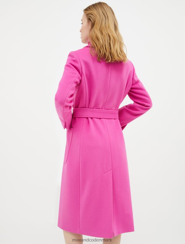 Kvinder løbsk uldfrakke MAX&Co. chokerende pink B2Z2T6863 beklædning