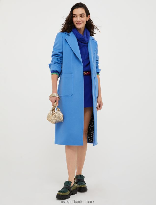 Kvinder løbsk uldfrakke MAX&Co. lyseblå B2Z2T6858 beklædning