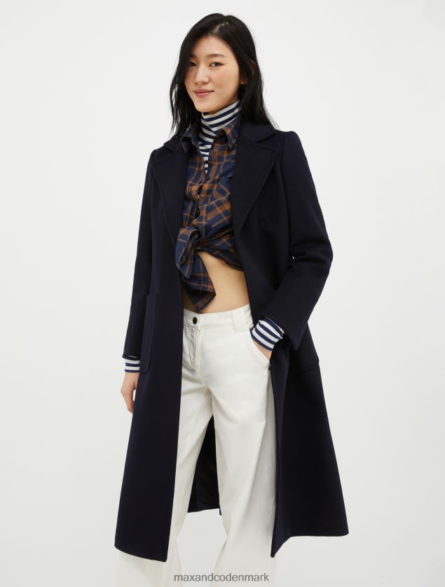 Kvinder løbsk uldfrakke MAX&Co. midnatsblå B2Z2T6842 beklædning