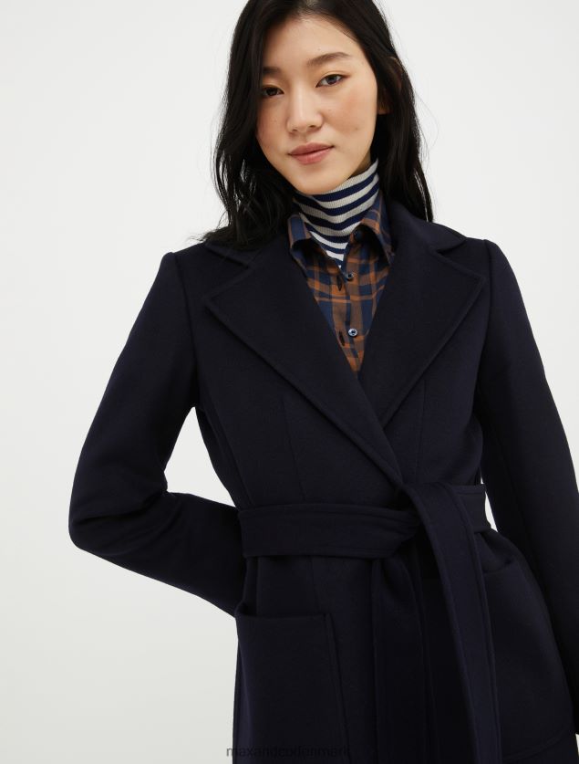 Kvinder løbsk uldfrakke MAX&Co. midnatsblå B2Z2T6842 beklædning