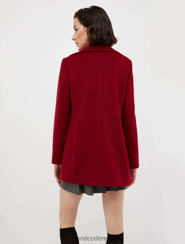 Kvinder uld bred klæde peacoat MAX&Co. bordeaux B2Z2T6815 beklædning