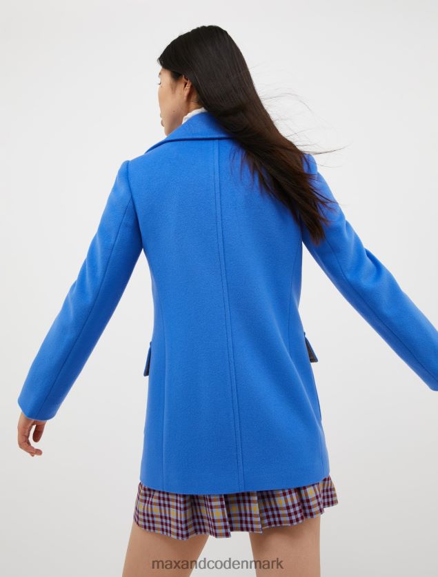 Kvinder uld bred klæde peacoat MAX&Co. luftvåben blå B2Z2T6816 beklædning