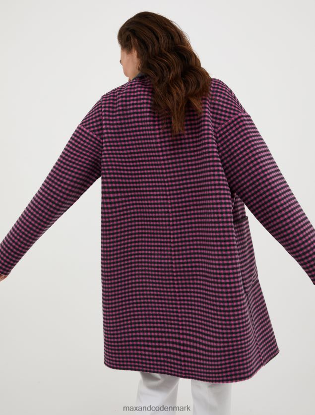 Kvinder vendbar uldfrakke MAX&Co. grønt mønster B2Z2T6837 beklædning