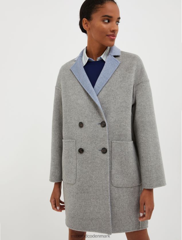Kvinder vendbar uldfrakke MAX&Co. luftvåben blå B2Z2T6835 beklædning