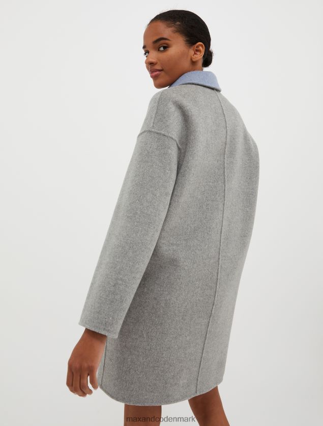 Kvinder vendbar uldfrakke MAX&Co. luftvåben blå B2Z2T6835 beklædning