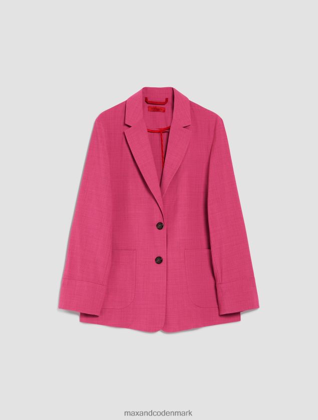 Kvinder blazer i uldblanding MAX&Co. fuchsia B2Z2T6169 beklædning
