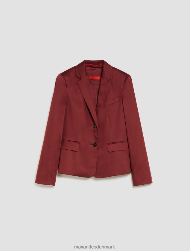 Kvinder bomuld satin blazer MAX&Co. bordeaux B2Z2T6226 beklædning