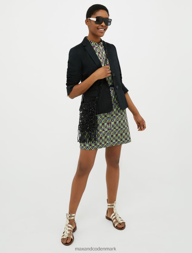 Kvinder bomuld satin blazer MAX&Co. sort B2Z2T6225 beklædning