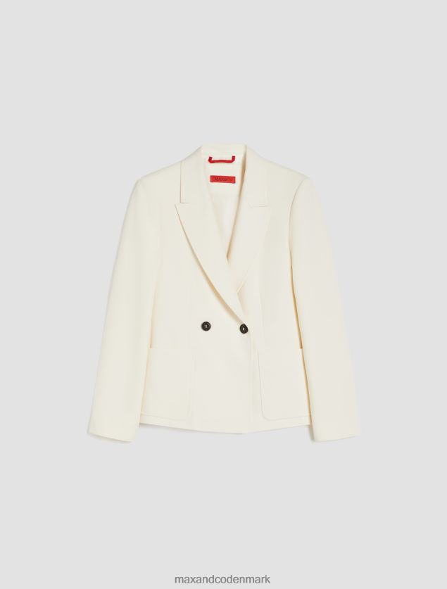 Kvinder dobbeltradet canvas blazer MAX&Co. elfenben B2Z2T6885 beklædning