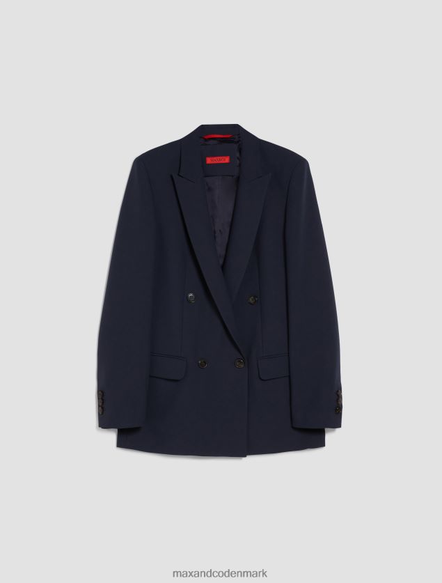 Kvinder dobbeltradet canvas blazer MAX&Co. midnatsblå B2Z2T6177 beklædning