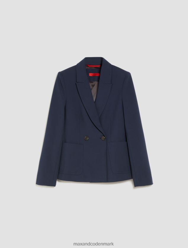 Kvinder dobbeltradet canvas blazer MAX&Co. midnatsblå B2Z2T6191 beklædning