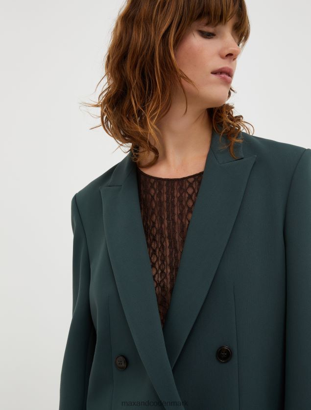 Kvinder dobbeltradet canvas blazer MAX&Co. mudder brun B2Z2T6176 beklædning