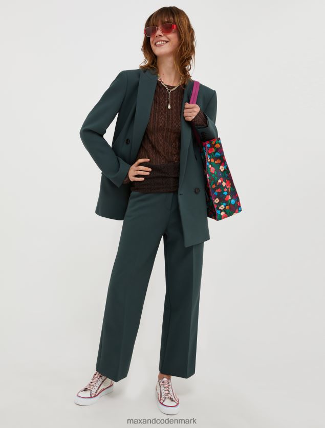 Kvinder dobbeltradet canvas blazer MAX&Co. mudder brun B2Z2T6176 beklædning