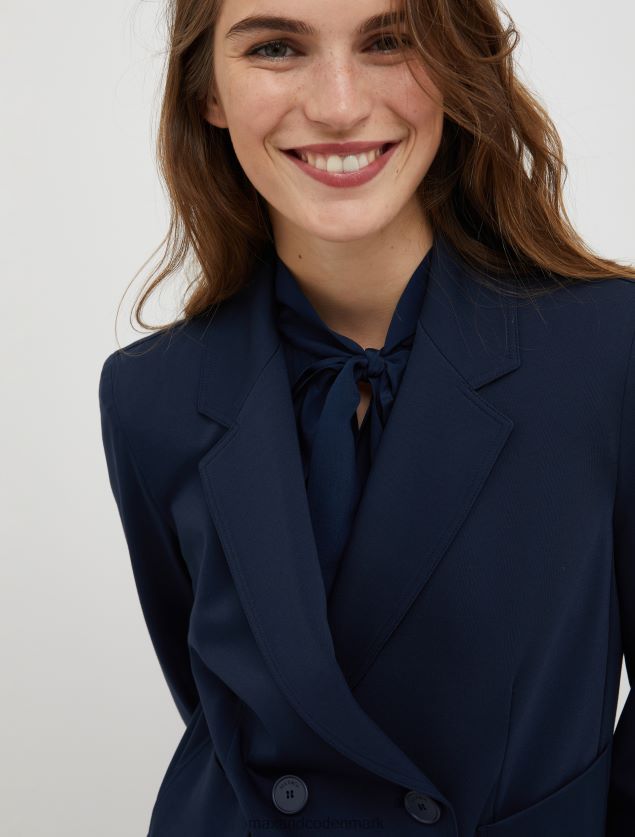 Kvinder dobbeltradet jersey blazer MAX&Co. Marine blå B2Z2T6305 beklædning