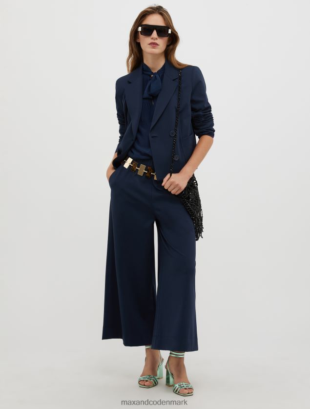 Kvinder dobbeltradet jersey blazer MAX&Co. Marine blå B2Z2T6305 beklædning