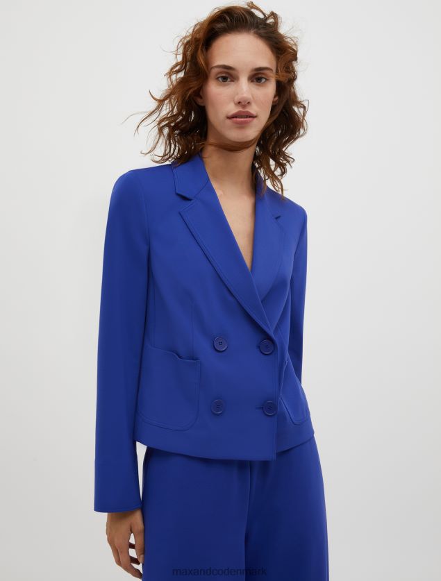 Kvinder dobbeltradet jersey blazer MAX&Co. kornblomst blå B2Z2T6304 beklædning