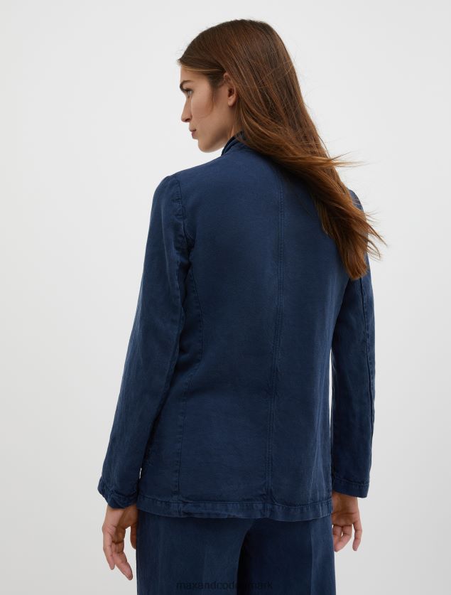 Kvinder dobbeltradet sømandsblazer MAX&Co. Marine blå B2Z2T6182 beklædning