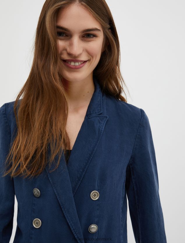 Kvinder dobbeltradet sømandsblazer MAX&Co. Marine blå B2Z2T6182 beklædning