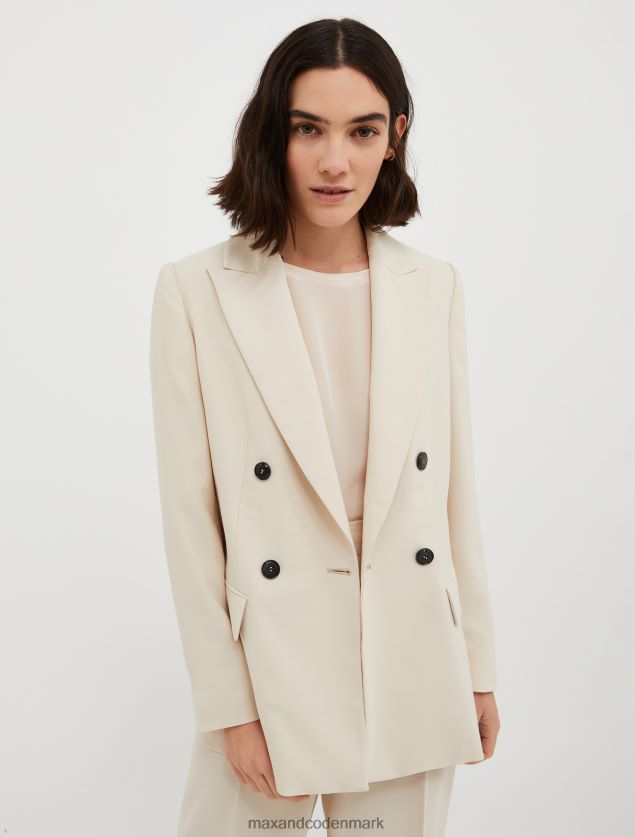 Kvinder dobbeltradet satin blazer MAX&Co. beige B2Z2T6258 beklædning