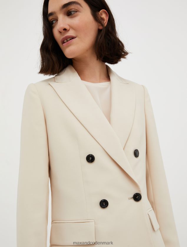 Kvinder dobbeltradet satin blazer MAX&Co. beige B2Z2T6258 beklædning