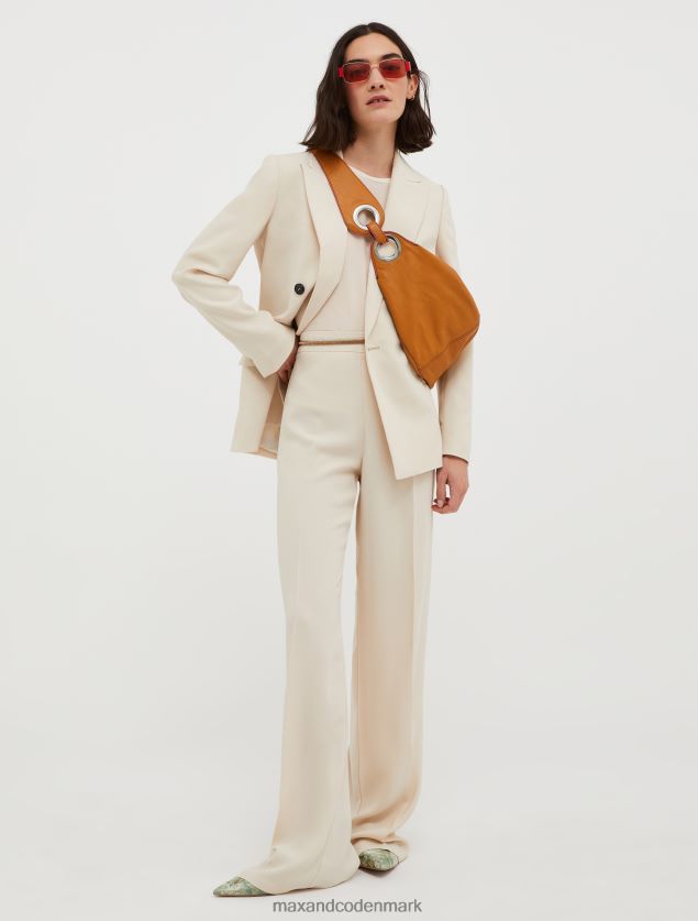 Kvinder dobbeltradet satin blazer MAX&Co. beige B2Z2T6258 beklædning
