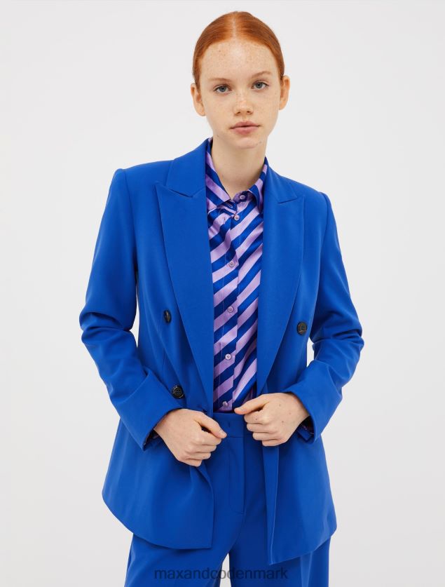 Kvinder dobbeltradet twill blazer MAX&Co. kornblomst blå B2Z2T6302 beklædning