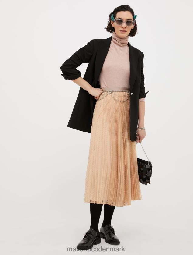 Kvinder enkeltradet blazer i stræklærred MAX&Co. sort B2Z2T6252 beklædning