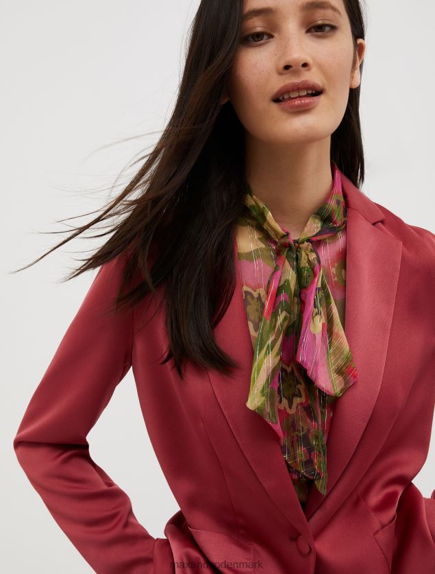 Kvinder envers-satin blazer MAX&Co. bordeaux B2Z2T6206 beklædning